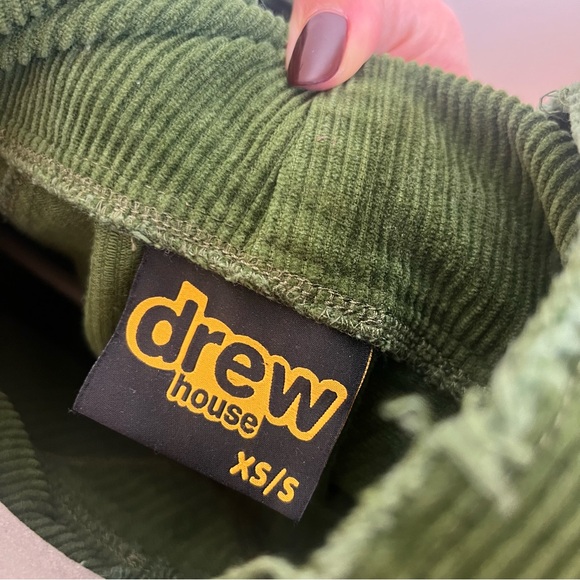 DREW Corduroy Army Green Hoodie - Picture 6 of 9